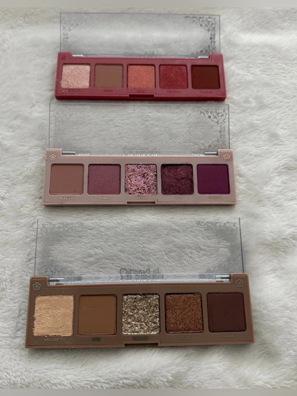 Colourpop Cherish, Amour, & Lyric 5 Pan Eyeshadow  Bundle BNIB.